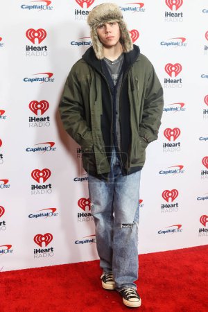 Photo for Australian rapper, singer and songwriter The Kid LAROI arrives at the 2022 iHeartRadio Z100 New York Jingle Ball held at Madison Square Garden on December 9, 2022 in Manhattan, New York City, New York, United States. - Royalty Free Image