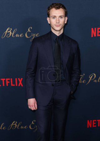 Photo for Harry Lawtey arrives at the Los Angeles Premiere Of Netflix's 'The Pale Blue Eye' held at the Directors Guild of America Theater Complex on December 14, 2022 in Los Angeles, California, United States - Royalty Free Image