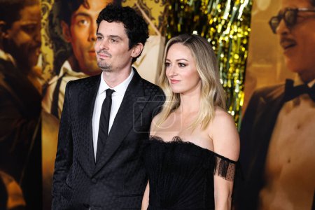 Photo for Damien Chazelle and Olivia Hamilton arrive at the Global Premiere Screening Of Paramount Pictures 'Babylon' held at the Academy Museum of Motion Pictures on December 15, 2022 in Los Angeles, California, United States. - Royalty Free Image