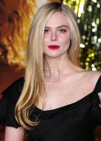 Photo for American actress Elle Fanning arrives at the Global Premiere Screening Of Paramount Pictures 'Babylon' held at the Academy Museum of Motion Pictures on December 15, 2022 in Los Angeles, California, United States. - Royalty Free Image