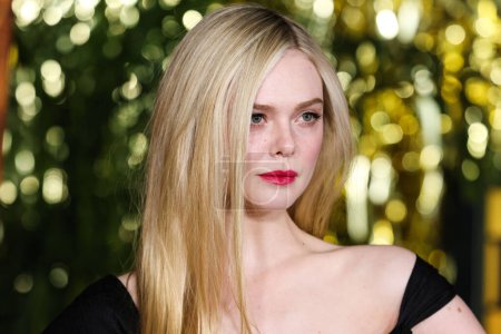 Photo for American actress Elle Fanning arrives at the Global Premiere Screening Of Paramount Pictures 'Babylon' held at the Academy Museum of Motion Pictures on December 15, 2022 in Los Angeles, California, United States. - Royalty Free Image