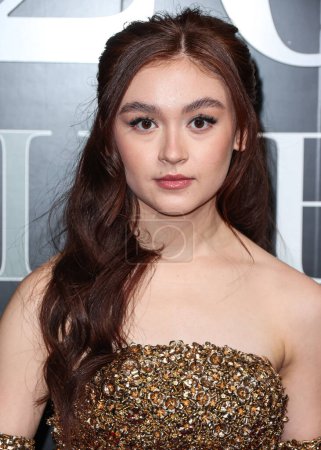 Photo for Canadian actress Anna Cathcart arrives at the 20th Annual Unforgettable Gala Asian American Awards presented by Character Media held at The Beverly Hilton Hotel on December 17, 2022 in Beverly Hills, Los Angeles, California, United States. - Royalty Free Image