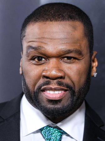 Photo for American rapper, actor and businessman 50 Cent (Curtis James Jackson III) arrives at the Los Angeles Premiere Of STARZ' 'BMF' (Black Mafia Family) Season 2 held at the TCL Chinese Theatre IMAX on January 5, 2023 in Hollywood, Los Angeles, USA. - Royalty Free Image