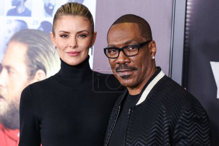Photo for Paige Butcher and boyfriend Eddie Murphy arrive at the Los Angeles Premiere Of Netflix's 'You People' held at the Regency Village Theatre on January 17, 2023 in Westwood, Los Angeles, California, United States. - Royalty Free Image