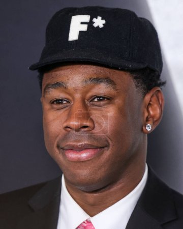 Téléchargez les photos : American rapper, singer and record producer Tyler, The Creator arrives at the Los Angeles Premiere Of Netflix's 'You People' held at the Regency Village Theatre on January 17, 2023 in Westwood, Los Angeles, California, United States. - en image libre de droit