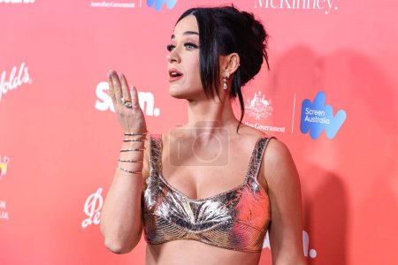 Photo for American singer-songwriter Katy Perry arrives at the GDay USA Arts Gala 2023 held at the Skirball Cultural Center on January 28, 2023 in Los Angeles, California, United States. - Royalty Free Image