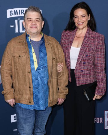 Photo for Patton Oswalt and Meredith Salenger arrive at the Los Angeles Premiere Screening Of Paramount Pictures' '80 For Brady' held at the Regency Village Theatre on January 31, 2023 in Westwood, Los Angeles, California, United States. - Royalty Free Image
