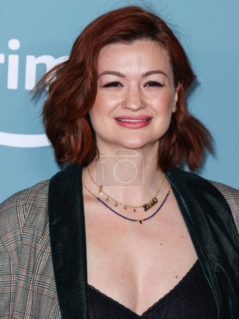 Photo for Leah McKendrick arrives at the Los Angeles Premiere Of Amazon Prime Video's 'Somebody I Used To Know' held at The Culver Theater on February 1, 2023 in Culver City, Los Angeles, California, United States. - Royalty Free Image