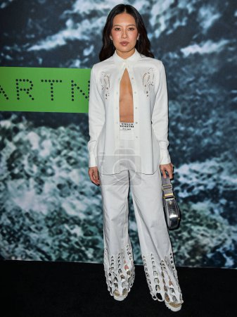 Photo for Christine Ko arrives at the Stella McCartney X Adidas Party held at the Henson Recording Studio on February 2, 2023 in Los Angeles, California, United States. - Royalty Free Image