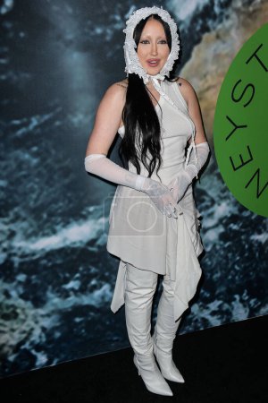Téléchargez les photos : Noah Cyrus arrives at the Stella McCartney X Adidas Party held at the Henson Recording Studio on February 2, 2023 in Los Angeles, California, United States. - en image libre de droit