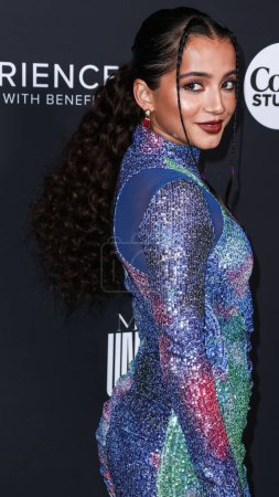Photo for American actress and singer Isabela Merced (Isabela Yolanda Moner) arrives at the Universal Music Group 2023 65th GRAMMY Awards After Party held at Milk Studios Los Angeles on February 5, 2023 in Los Angeles, California, United States. - Royalty Free Image