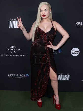 Photo for German singer and songwriter Kim Petras arrives at the Universal Music Group 2023 65th GRAMMY Awards After Party held at Milk Studios Los Angeles on February 5, 2023 in Los Angeles, California, United States. - Royalty Free Image