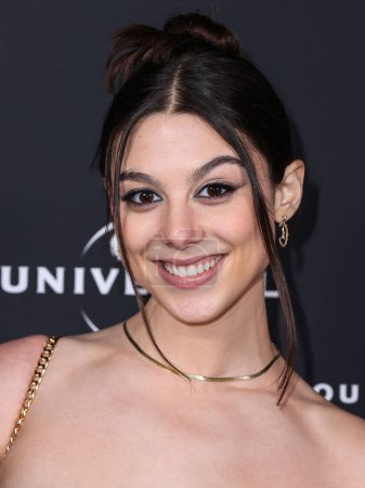 Téléchargez les photos : American actress and singer Kira Kosarin arrives at the Universal Music Group 2023 65th GRAMMY Awards After Party held at Milk Studios Los Angeles on February 5, 2023 in Los Angeles, California, United States. - en image libre de droit