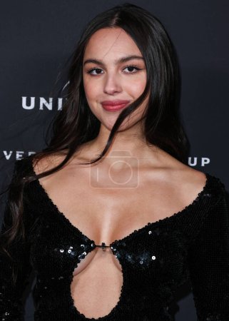 Téléchargez les photos : American singer-songwriter and actress Olivia Rodrigo arrives at the Universal Music Group 2023 65th GRAMMY Awards After Party held at Milk Studios Los Angeles on February 5, 2023 in Los Angeles, California, United States. - en image libre de droit