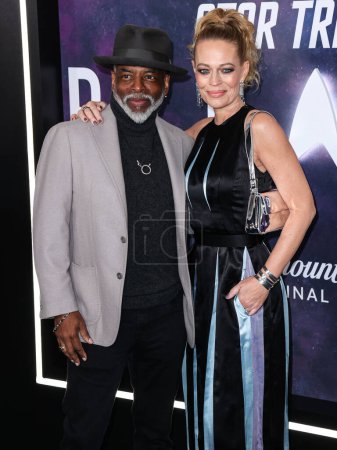 Photo for LeVar Burton and Jeri Ryan arrive at the Los Angeles Premiere Of Paramount+'s Original Series 'Star Trek: Picard' Third And Final Season held at the TCL Chinese Theatre IMAX on February 9, 2023 in Hollywood, Los Angeles, California, United States. - Royalty Free Image