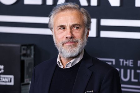 Téléchargez les photos : Austrian-German actor Christoph Waltz arrives at the Los Angeles Premiere Of Amazon Prime Video's 'The Consultant' Season 1 held at The Culver Theater on February 13, 2023 in Culver City, Los Angeles, California, United States. - en image libre de droit