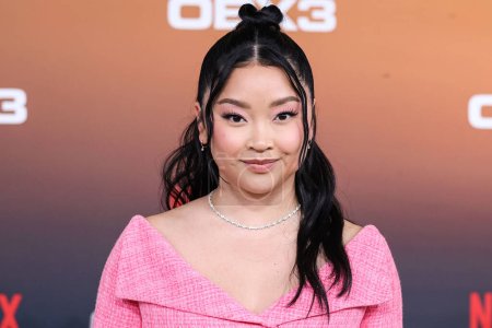 Photo for American actress Lana Condor arrives at the Los Angeles Premiere Of Netflix's 'Outer Banks' Season 3 held at the Regency Village Theatre on February 16, 2023 in Westwood, Los Angeles, California, United States. - Royalty Free Image