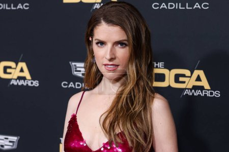 Photo for American actress Anna Kendrick arrives at the 75th Annual Directors Guild Of America (DGA) Awards held at The Beverly Hilton Hotel on February 18, 2023 in Beverly Hills, Los Angeles, California, United States. - Royalty Free Image