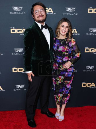 Photo for Daniel Kwan and Kirsten Lepore arrive at the 75th Annual Directors Guild Of America (DGA) Awards held at The Beverly Hilton Hotel on February 18, 2023 in Beverly Hills, Los Angeles, California, United States. - Royalty Free Image