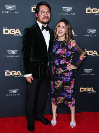 Photo for Daniel Kwan and Kirsten Lepore arrive at the 75th Annual Directors Guild Of America (DGA) Awards held at The Beverly Hilton Hotel on February 18, 2023 in Beverly Hills, Los Angeles, California, United States. - Royalty Free Image
