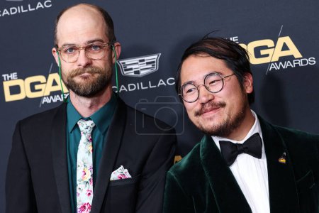 Photo for Daniel Scheinert and Daniel Kwan arrive at the 75th Annual Directors Guild Of America (DGA) Awards held at The Beverly Hilton Hotel on February 18, 2023 in Beverly Hills, Los Angeles, California, United States.Age - Royalty Free Image
