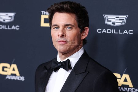Photo for American actor James Marsden wearing Bruno Magli shoes arrives at the 75th Annual Directors Guild Of America (DGA) Awards held at The Beverly Hilton Hotel on February 18, 2023 in Beverly Hills, Los Angeles, California, United States. - Royalty Free Image