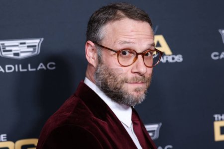 Photo for Canadian-American actor, comedian and filmmaker Seth Rogen arrives at the 75th Annual Directors Guild Of America (DGA) Awards held at The Beverly Hilton Hotel on February 18, 2023 in Beverly Hills, Los Angeles, California, United States. - Royalty Free Image