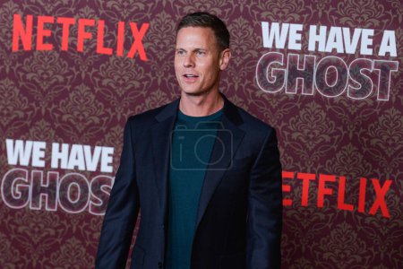 Foto de American film director Christopher Landon arrives at the Los Angeles Premiere Of Netflix's 'We Have A Ghost' held at the Netflix Tudum Theater on February 22, 2023 in Hollywood, Los Angeles, California, United States. - Imagen libre de derechos