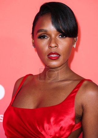 Photo for American singer, rapper and actress Janelle Monae (Janelle Mone) wearing custom Cong Tri arrives at the 54th Annual NAACP Image Awards held at the Pasadena Civic Auditorium on February 25, 2023 in Pasadena, Los Angeles, California, United States. - Royalty Free Image