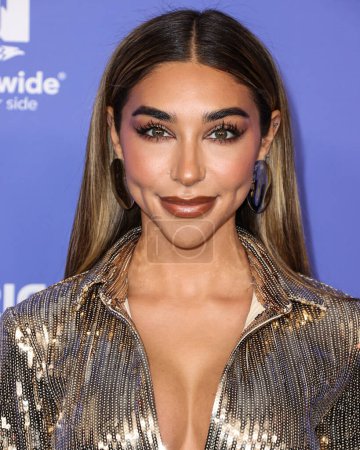 Photo for Chantel Jeffries wearing a LaQuan Smith look arrives at the 2023 Billboard Women In Music held at the YouTube Theater on March 1, 2023 in Inglewood, Los Angeles, California, United States. - Royalty Free Image