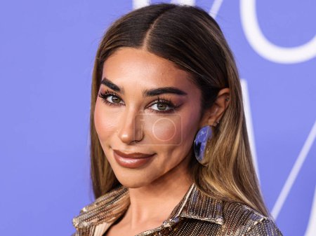 Photo for Chantel Jeffries wearing a LaQuan Smith look arrives at the 2023 Billboard Women In Music held at the YouTube Theater on March 1, 2023 in Inglewood, Los Angeles, California, United States. - Royalty Free Image