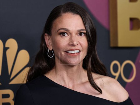 Photo for Sutton Foster wearing a Rosetta Getty dress,  arrives at NBC's 'Carol Burnett: 90 Years Of Laughter + Love' Birthday Special held at AVALON on March 2, 2023 - Royalty Free Image