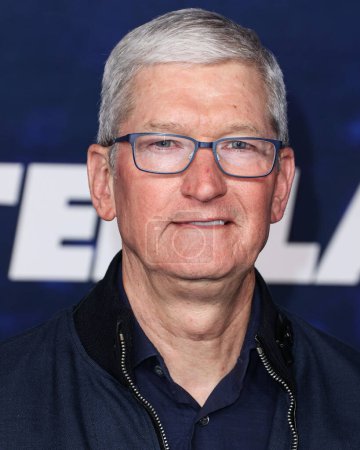Photo for Chief Executive Officer of Apple Tim Cook arrives at the Los Angeles Premiere Of Apple TV+'s Original Series 'Ted Lasso' Season 3 held at the Regency Village Theatre on March 7, 2023 in Westwood, Los Angeles, California, United States. - Royalty Free Image