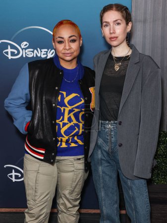 Photo for American actress and singer Raven-Symon and wife Miranda Pearman-Maday arrive at the Los Angeles Premiere Of Disney+'s Music Docu-Special 'Bono & The Edge: A Sort of Homecoming, With Dave Letterman' held at The Orpheum Theatre  on March 8, 2023 in LA - Royalty Free Image