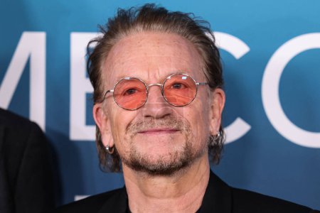 Photo for Irish singer-songwriter and philanthropist Bono (Paul David Hewson) arrives at the Los Angeles Premiere Of Disney+'s Music Docu-Special 'Bono & The Edge: A Sort of Homecoming, With Dave Letterman' held at The Orpheum Theatre on March 8, 2023 - Royalty Free Image