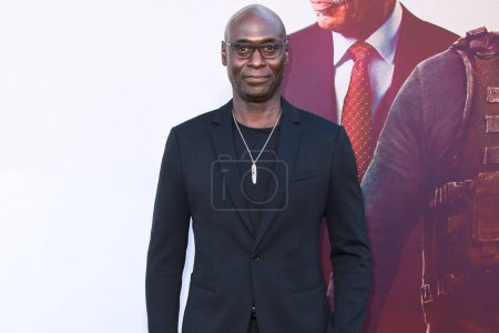 Photo for Lance Reddick Dead At 60 on March 17, 2023. American actor Lance Reddick arrives at the Los Angeles Premiere Of Lionsgate's 'Angel Has Fallen' held at the Regency Village Theatre on August 20, 2019 in Westwood, Los Angeles, USA - Royalty Free Image