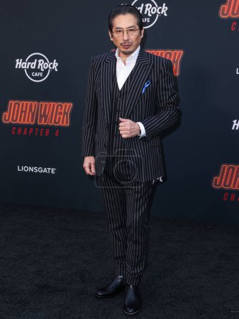 Photo for Japanese actor and martial artist Hiroyuki Sanada arrives at the Los Angeles Premiere Of Lionsgate's 'John Wick: Chapter 4' held at the TCL Chinese Theatre IMAX on March 20, 2023 in Hollywood, Los Angeles, California, United States. - Royalty Free Image