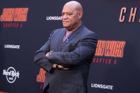 Photo for American actor and producer Laurence Fishburne arrives at the Los Angeles Premiere Of Lionsgate's 'John Wick: Chapter 4' held at the TCL Chinese Theatre IMAX on March 20, 2023 in Hollywood, Los Angeles, California, United States. - Royalty Free Image
