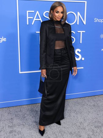 Photo for American singer, songwriter, dancer, actress, model and entrepreneur Ciara (Ciara Princess Wilson) wearing an outfit by Grace Ling arrives at the Fashion Trust U.S. Awards 2023 held at Goya Studios on March 21, 2023 in Hollywood, LA, California, USA - Royalty Free Image