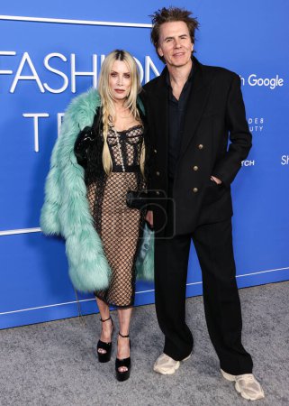 Photo for Gela Nash-Taylor and husband John Taylor arrive at the Fashion Trust U.S. Awards 2023 held at Goya Studios on March 21, 2023 in Hollywood, Los Angeles, California, United States. - Royalty Free Image