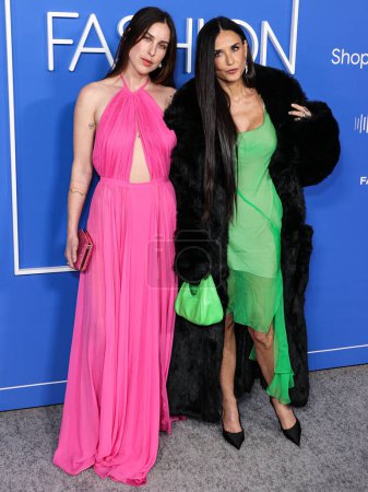Photo for Scout LaRue Willis and mother Demi Moore arrive at the Fashion Trust U.S. Awards 2023 held at Goya Studios on March 21, 2023 in Hollywood, Los Angeles, California, United States. - Royalty Free Image