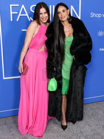 Photo for Scout LaRue Willis and mother Demi Moore arrive at the Fashion Trust U.S. Awards 2023 held at Goya Studios on March 21, 2023 in Hollywood, Los Angeles, California, United States. - Royalty Free Image