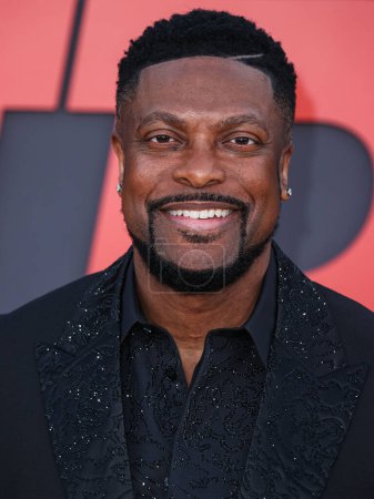 Photo for American stand-up comedian and actor Chris Tucker arrives at the World Premiere Of Amazon Studios' And Skydance Media's 'Air' held at the Regency Village Theatre on March 27, 2023 in Westwood, Los Angeles, California, United States. - Royalty Free Image