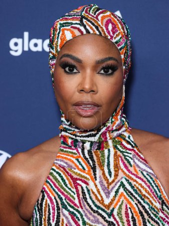 Photo for American actress Gabrielle Union arrives at the 34th Annual GLAAD Media Awards Los Angeles held at The Beverly Hilton Hotel on March 30, 2023 in Beverly Hills, Los Angeles, California, United States. - Royalty Free Image