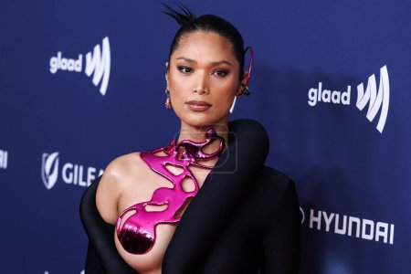 Photo for American-Filipino model, TED speaker and transgender advocate Geena Rocero arrives at the 34th Annual GLAAD Media Awards Los Angeles held at The Beverly Hilton Hotel on March 30, 2023 in Beverly Hills, Los Angeles, California, United States. - Royalty Free Image