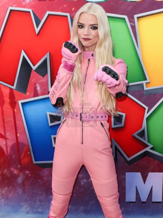 Photo for Actress Anya Taylor-Joy arrives at the Los Angeles Special Screening Of Universal Pictures, Nintendo And Illumination Entertainment's 'The Super Mario Bros. Movie' held at the Regal Cinemas LA Live & 4DX Movie on April 1, 2023 in Los Angeles, USA - Royalty Free Image