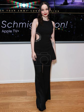 Photo for American singer and actress Dove Cameron arrives at the Apple TV+ 'Schmigadoon!' Season 2 Emmy FYC (For Your Consideration) Event held at the Television Academy Saban Media Center on April 13, 2023 in North Hollywood, Los Angeles, California - Royalty Free Image