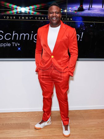 Photo for American actor and singer Tituss Burgess arrives at the Apple TV+ 'Schmigadoon!' Season 2 Emmy FYC (For Your Consideration) Event held at the Television Academy Saban Media Center on April 13, 2023 in North Hollywood, Los Angeles, California - Royalty Free Image