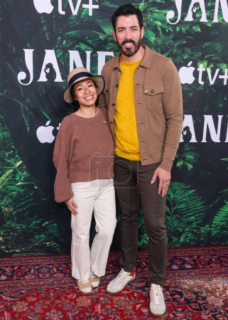 Photo for Linda Phan and Drew Scott arrive at the Los Angeles Premiere Of Apple TV+ Original Series 'Jane' Season 1 held at the California Science Center at Exposition Park on April 14, 2023 in Los Angeles, California, United States. - Royalty Free Image