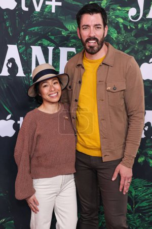 Photo for Linda Phan and Drew Scott arrive at the Los Angeles Premiere Of Apple TV+ Original Series 'Jane' Season 1 held at the California Science Center at Exposition Park on April 14, 2023 in Los Angeles, California, United States. - Royalty Free Image